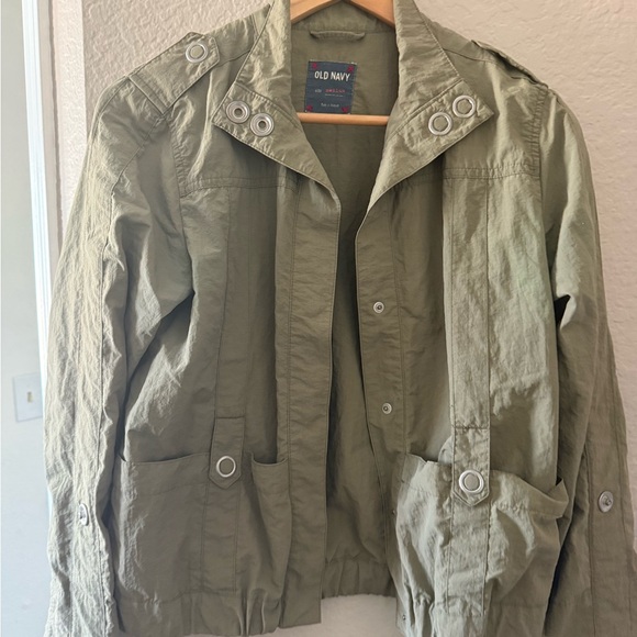 Old Navy Olive Jacket and Scarf. - Picture 6 of 6